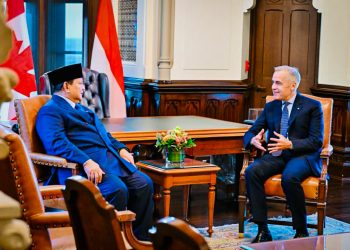 Presiden Republik Indonesia, Prabowo Subianto, menghadiri jamuan makan malam yang digelar oleh Perdana Menteri Kanada, Mark Carney, pada Rabu malam, 24 September 2025. (Foto: BPMI Setpres)