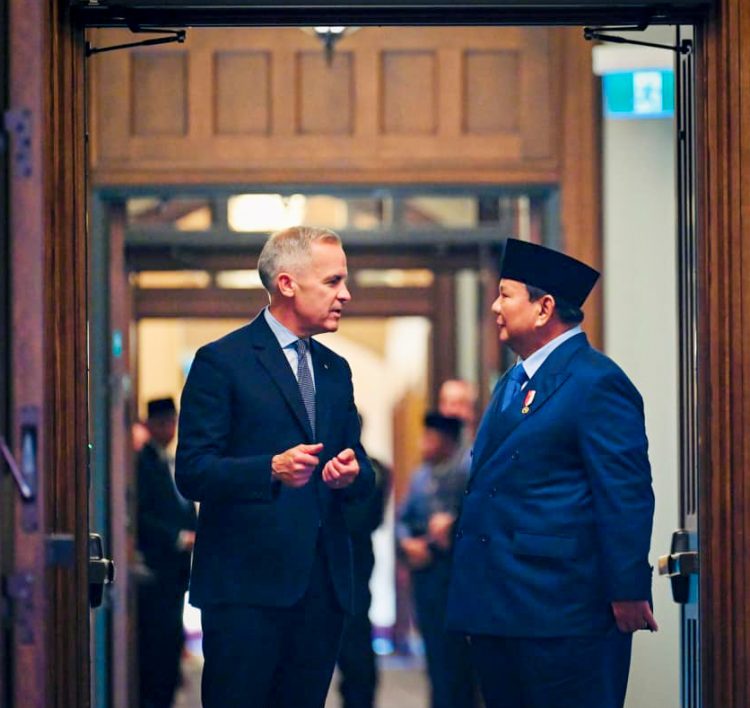 Presiden Republik Indonesia, Prabowo Subianto mengadakan pertemuan dengan Perdana Menteri (PM) Kanada, Mark Carney di West Block, Parliament Hill, Ottawa, pada Rabu, 24 September 2025. (Foto: BPMI Setpres)