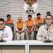 Jubir KPK Budi Prasetyo  kanan saat memberikan keterangan pres/KPK