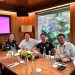 Menpora Erick Thohir Menjamu Makan Siang Legenda Motor Dunia Valentino Rossi di salah satu restoran di kawasan Senayan, Selasa (30/9/2025)