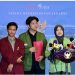 Para perwakilan mahasiswa dari berbagai organisasi memberikan keterangannya kepada awak media di Istana Kepresidenan Jakarta, pada Kamis, 4 September 2025