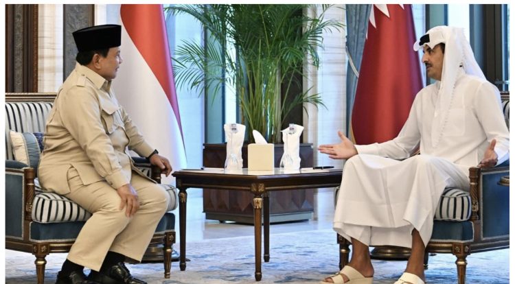 Presiden Republik Indonesia, Prabowo Subianto melakukan pertemuan resmi dengan Emir Qatar, Yang Mulia Syekh Tamim bin Hamad Al-Thani pada Jumat, 12 September 2025. Foto: BPMI Setpres/Cahyo