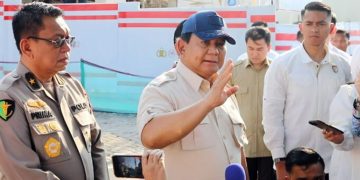 Presiden Prabowo di RS Polri Kramat Jati, Jakarta Timur, Senin (1/9), usai menjenguk warga serta anggota Polisi yang jadi korban aksi ricuh.