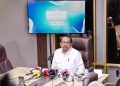 Kepala Staf Kepresidenan Muhammad Qodari memberikan keterangan pers di Gedung Bina Graha, Jakarta
