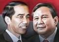 Ilustrasi Jokowi dan Prabowo Subianto