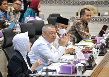 Menteri Perhubungan Dudy Purwagandhi saat melakukan rapat kerja di DPR RI/Dephub