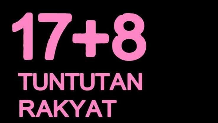 Poster 17+8 Tuntutan Rakyat (Foto: Instagram/@kontras_update)