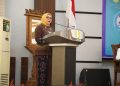 Menteri Pemberdayaan Perempuan dan Perlindungan Anak (PPPA) Arifah Fauzi saat memberikan sambutan di Sidang Senat Terbuka Dies Natalis ke-24 Fakultas Kedokteran Universitas Jenderal Soedirman (UNSOED), Purwokerto, Kamis (25/9/2025) (Foto: Humas Kementerian PPPA)
