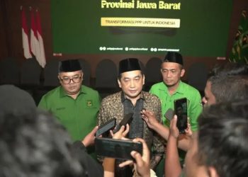 Mantan Menteri Perdagangan Agus Suparmanto (tengah) terpilih sebagai ketua umum PPP periode 2025-20230 hasil Muktamar ke-X PPP, di Ancol, Jakarta, Minggu (28/9/2025) (Foto: PPP Jawa Barat)