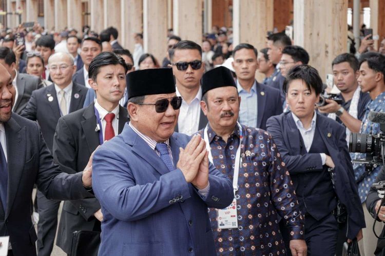 Presiden Republik Indonesia (RI), Prabowo Subianto let meninjau Paviliun Indonesia di World Expo 2025 Osaka, Jepang (Foto: bappenas.go.id)
