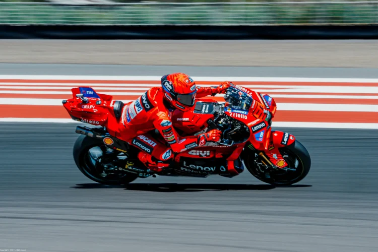 Pembalap Ducati Marc Marquez melaju di Sirkuit Mandalika/The Mandalika