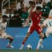 Pemain Timnas berebut bola dengan lawannya/PSSI