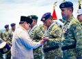 Presiden Prabowo Subianto menghadiri acara Presidential Inspection di Kapal Perang Republik Indonesia (KRI) dr. Radjiman Wedyodiningrat (RJW-992) di Markas Komando Lintas Laut Militer (Kolinlamil), Tanjung Priok, Jakarta Utara, pada Kamis, 2 Oktober 2025. (Foto: BPMI Setpres)