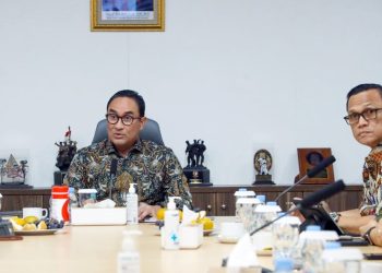 Kepala BNN RI Suyudi Ario Seto menyampaikan sambutan saat menerima Puska-Budaya) FIB UI serta Departemen Kriminologi FISIP UI di Gedung BNN