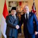 Presiden Republik Indonesia Prabowo Subianto mengadakan pertemuan bilateral dengan Perdana Menteri (PM) Selandia Baru Christopher Luxon di Ruang Agenas, Hotel Lahan Select Gyeongju, Jumat (31/10/2025)