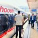 Ilustrasi Presiden Prabowo melakukan perjalanan ke Bandung menggunakan kereta cepat Whoosh dari Stasiun Halim, Jakarta Timur Rabu (6/8/2025) malam