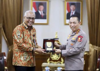 Kapolri menerima audiensi PWI Pusat di Gedung Rupatama Mabes Polri, Jalan Trunojoyo, Jakarta, Senin (27/10/2025)