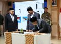 Menteri Koordinator Bidang Pangan (Menko Pangan), Zulkifli Hasan saat menghadiri serah terima jabatan Kepala Badan Pangan Nasional di Jakarta, Senin (13/10/2025). (Foto: Biro Humas Kementan)
