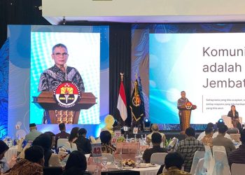 Mantan Juru Bicara KPK, Johan Budi, dalam acara Hari Jadi ke-74 Humas Polri, Jakarta, Kamis (30/10/2025) (Foto: Hana Syarif)