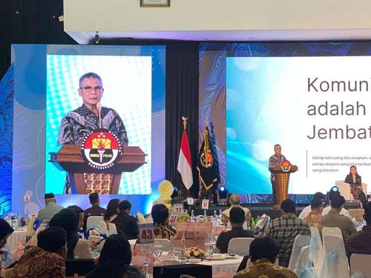 Mantan Juru Bicara KPK, Johan Budi, dalam acara Hari Jadi ke-74 Humas Polri, Jakarta, Kamis (30/10/2025) (Foto: Hana Syarif)