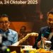 Menteri Kebudayaan, Fadli Zon (kiri) dan Wakil Menteri Kebudayaan, Giring Ganesha (kanan) pada acara "Bincang Bersama Menteri Kebudayaan: Satu Tahun Kementerian Kebudayaan" di Restoran Danau Sentani, Senayan Park, Jakarta Selatan, Jumat (24/10/2025) (Foto: Dokumentasi Kementerian Kebudayaan)