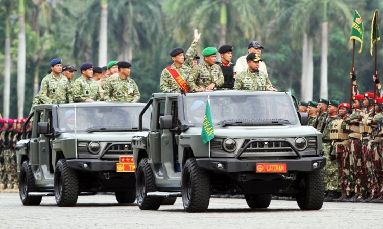 Ilustrasi Latihan Rangkaian Parade Acara HUT TNI ke-80