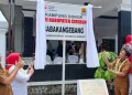 Pemkab Cirebon saat meresmikan kampung donor darah di Desa Babakangebang, Cirebon, Jawa Barat. ANTARA/HO-Pemkab Cirebon.