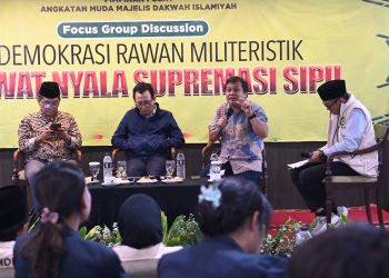 Pengurus PP AMMDI menggelar FGD membahas relasi sipil–militer dan wacana uji materi UU TNI di Jakarta.(Ist)