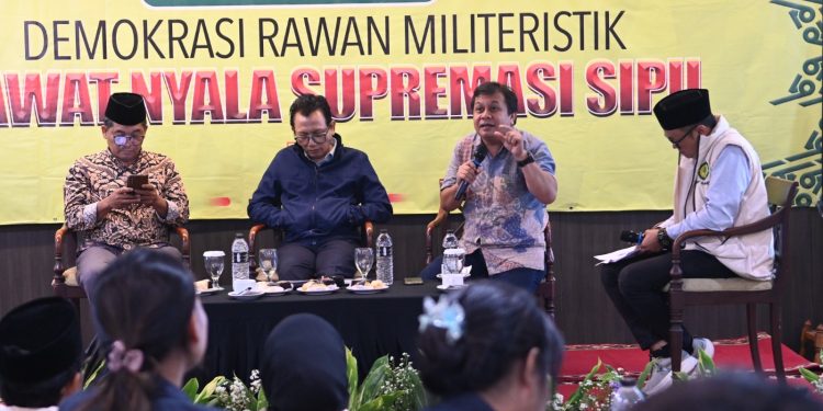 Pengurus PP AMMDI menggelar FGD membahas relasi sipil–militer dan wacana uji materi UU TNI di Jakarta.(Ist)