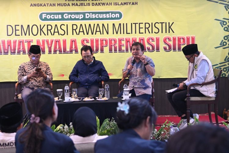 Pengurus PP AMMDI menggelar FGD membahas relasi sipil–militer dan wacana uji materi UU TNI di Jakarta.(Ist)