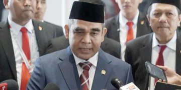 Ketua Dewan Kehormatan Partai Gerindra, Ahmad Muzani di Komplek Senayan Jakarta