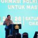 Kapolri Jenderal Listyo Sigit Prabowo memberikan arahan dalam acara Apel Kasatwil 2025 di Cikeas