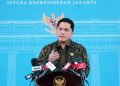 Keterangan Pers Menteri Pemuda dan Olahraga (Menpora) Erick Thohir di Istana Merdeka, Jakarta, pada Selasa, 25 November 2025