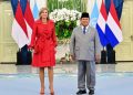 Presiden Republik Indonesia Prabowo Subianto menerima kunjungan Ratu Máxima dari Belanda di Istana Merdeka, Jakarta, pada Kamis, 27 November 2025