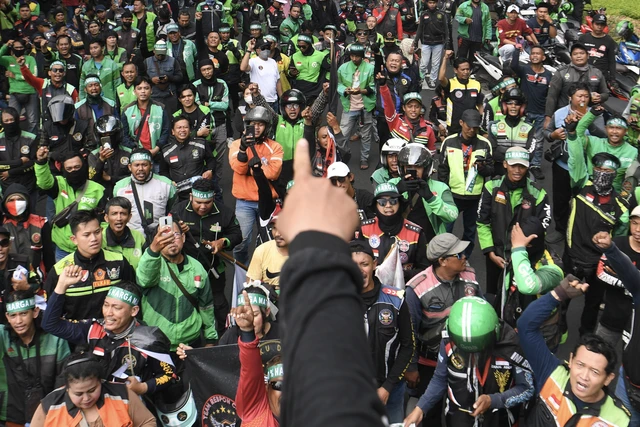 FDTOI gelar demo besar-besaran ojol 20 November dengan lima tuntutan regulasi.(Foto:Ist)