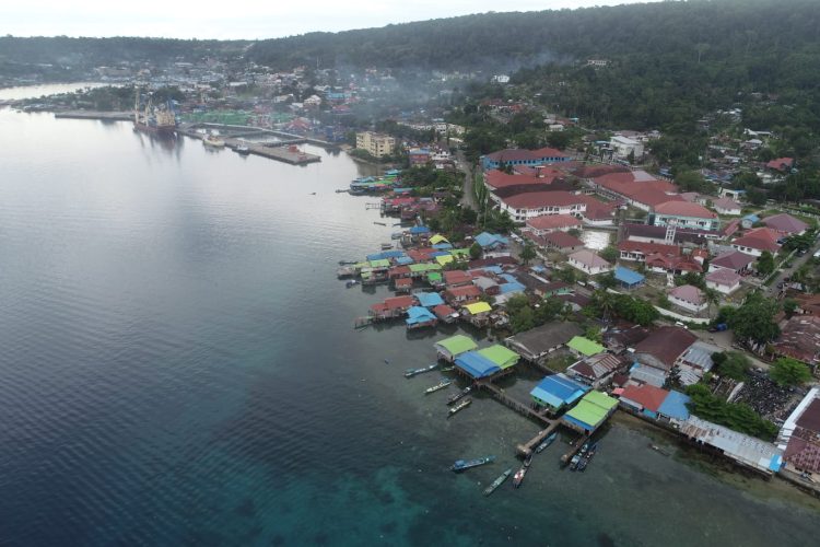 Penampakan dari atas pemandangan kota di Papua Barat (doc.Dinas PU)