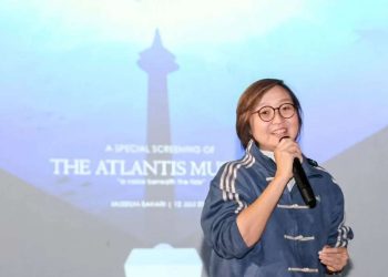 Wakil Menteri Ekonomi Kreatif Irene Umar saat menghadiri special screening "The Atlantis Mussels" di Museum Bahari, Jakarta (Foto: Kementerian Ekraf)