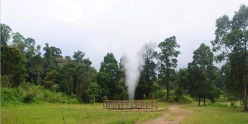 Kawah Kereta Api ikon unik di kawasan Wisata Alam dan Cagar Alam Kawah Kamojang di Dusun Kamojang, Desa Laksana, Kecamatan Ibun, Kabupaten Bandung(dok Berita Geothermal)