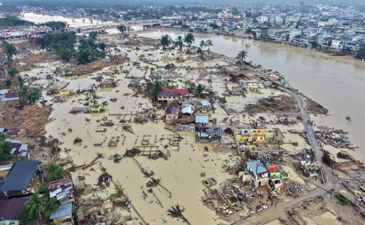 Tampak Udara Dampak Kerusakan Kascabanjir Bandang di Aceh Tamiang Selasa (2/12/2025)