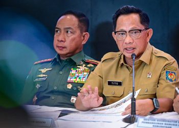 Menteri Dalam Negeri, Tito Karnavian menyampaikan keterangan pers pemulihan dan rencana strategis pascabencana di Posko Terpadu Pangkalan TNI AU Halim Perdanakusuma, Jakarta, pada Senin, 29 Desember 2025. (Foto: BPMI Setpres)