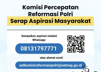 Hotline Komisi Reformasi Polri disebut tak merespons pesan publik, (Ist)