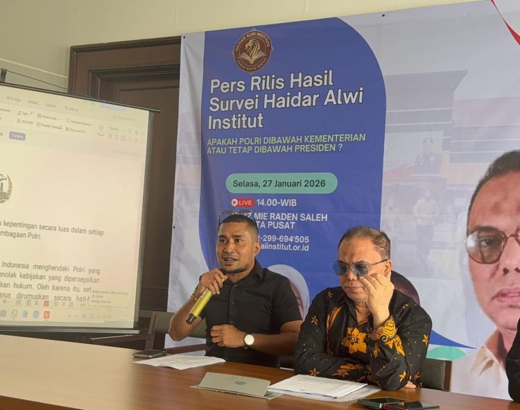 Haidar Alwi Institute menggelar Press Rilis Survei Nasional. (Foto: Bemby/Kabariku.com)