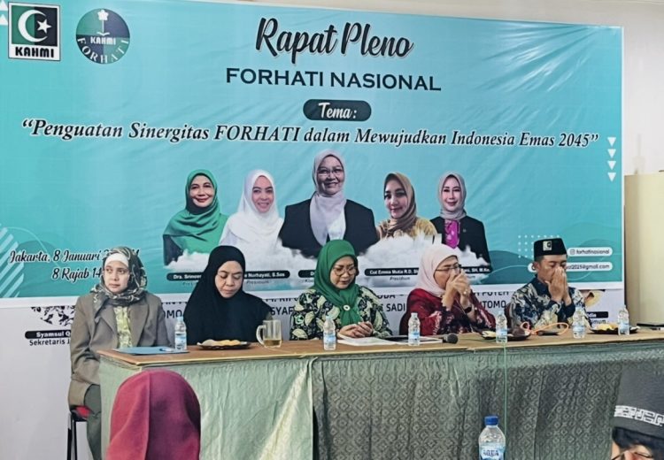 FORHATI Nasional menggelar rapat pleno untuk memperkuat sinergi kepengurusan dan peran strategis perempuan dalam mendukung agenda Indonesia Emas 2045. (Irfan/kabariku.com)