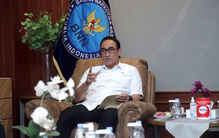 Kepala BNN RI, Komjen. Pol. Suyudi Ario Seto, menerima audiensi Rektor Universitas Pancasila, Adnan Hamid, beserta jajaran pimpinan universitas di Gedung BNN, Cawang, Jakarta Timur, Selasa (13/1/2026).