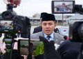 Sekretaris Kabinet, Teddy Indra Wijaya menyampaikan keterangannya kepada awak media di London, Inggris, pada Rabu, 21 Januari 2026