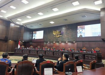 Ilustrasi sidang uji materi di Mahkamah Konstitusi/MK. (Foto: Ainul Ghurri/Kabariku)