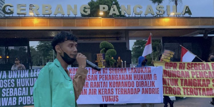 Mahasiswa desak DPR bentuk TGPF untuk usut teror air keras terhadap aktivis KontraS Andrie Yunus.(Istimewa)