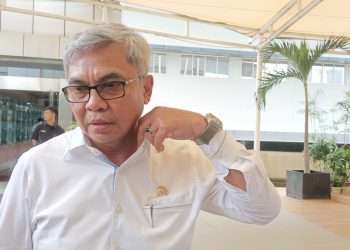 Ketua KPK, Setyo Budiyanto saat dimintai keterangan awak media. (Foto: Ainul Ghurri/Kabariku)