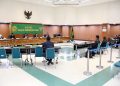 Majelis Kehormatan Hakim (MKH) tengah menggelar sidang etik di Mahkamah Agung. (Foto: Humas KY)