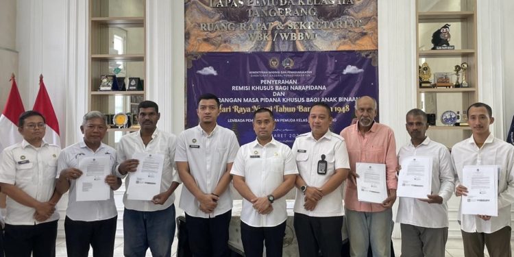 Lapas Pemuda Tangerang berikan remisi Nyepi 2026 kepada 6 narapidana Hindu.(Istimewa)